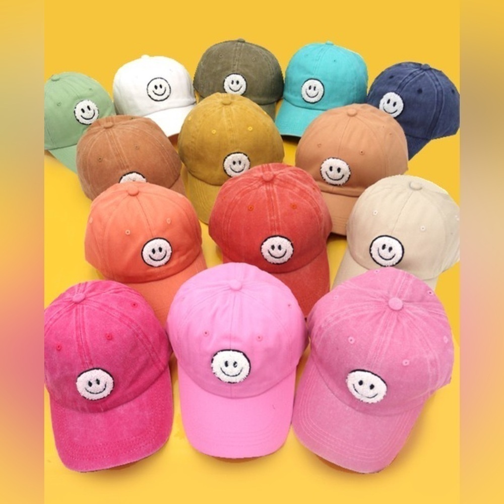 Colorful Smiley Face Caps